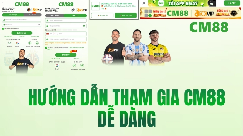 Hướng dẫn đăng ký đăng nhập và sử dụng dịch vụ tại CM88